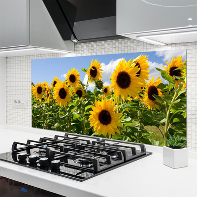 Painel cozinha Planta de flor de girassol