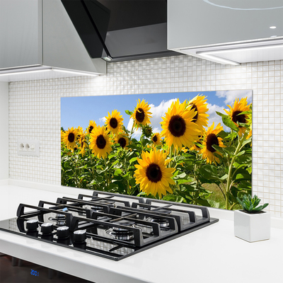 Painel cozinha Planta de flor de girassol