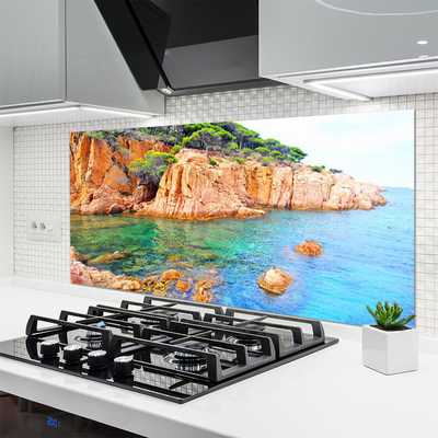 Painel cozinha Paisagem do mar de rochas