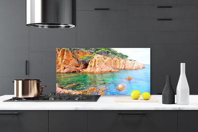 Painel cozinha Paisagem do mar de rochas