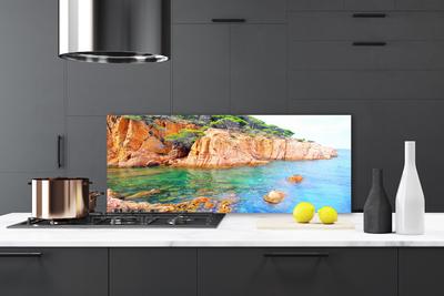 Painel cozinha Paisagem do mar de rochas