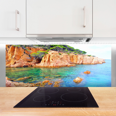 Painel cozinha Paisagem do mar de rochas
