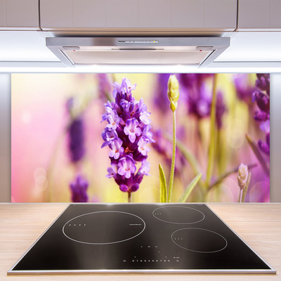 Painel vidro cozinha Flores Planta Natureza