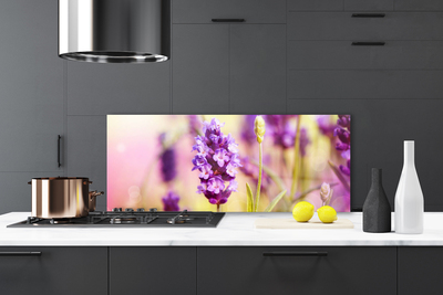 Painel vidro cozinha Flores Planta Natureza