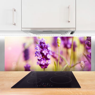 Painel vidro cozinha Flores Planta Natureza