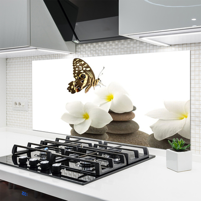 Painel cozinha Planta de Pedras de Flor de Borboleta