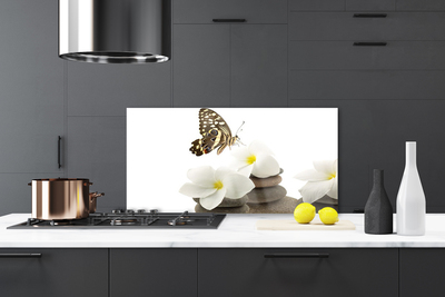 Painel cozinha Planta de Pedras de Flor de Borboleta