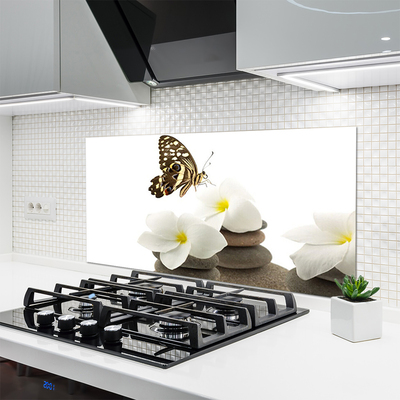 Painel cozinha Planta de Pedras de Flor de Borboleta