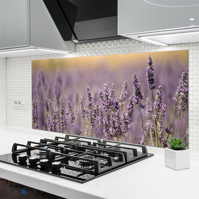 Painel vidro cozinha Flores Planta Natureza