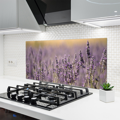 Painel vidro cozinha Flores Planta Natureza