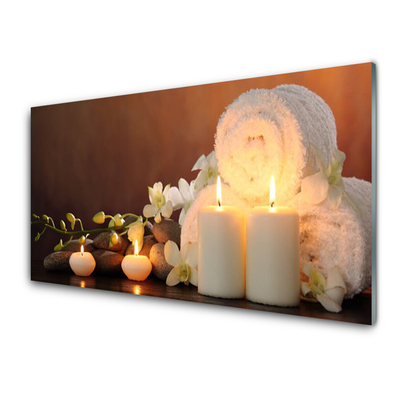Painel vidro cozinha Velas para banheira