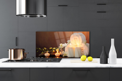 Painel vidro cozinha Velas para banheira