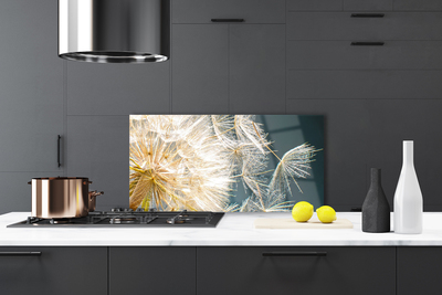 Painel vidro cozinha Planta dente-de-leão