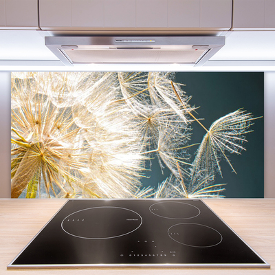 Painel vidro cozinha Planta dente-de-leão