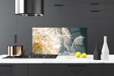 Painel vidro cozinha Planta dente-de-leão