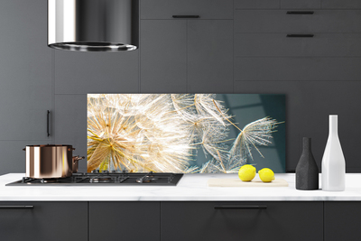 Painel vidro cozinha Planta dente-de-leão
