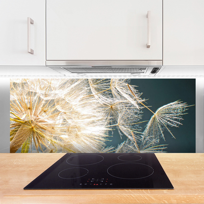 Painel vidro cozinha Planta dente-de-leão