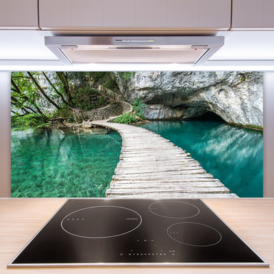 Painel vidro cozinha Arquitetura de Bridge Lake