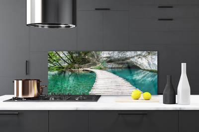 Painel vidro cozinha Arquitetura de Bridge Lake