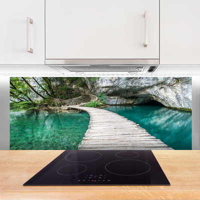 Painel vidro cozinha Arquitetura de Bridge Lake