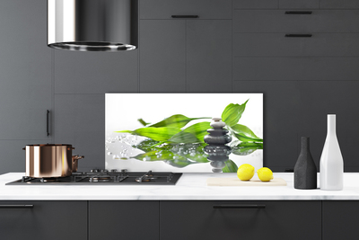 Painel cozinha Arte com Folhas e Pedras