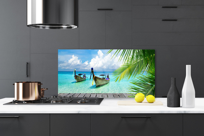 Painel cozinha Paisagem Marinha de Barcos