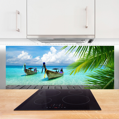 Painel cozinha Paisagem Marinha de Barcos