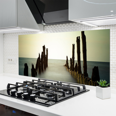 Painel vidro cozinha Paisagem do Mar e do Sol