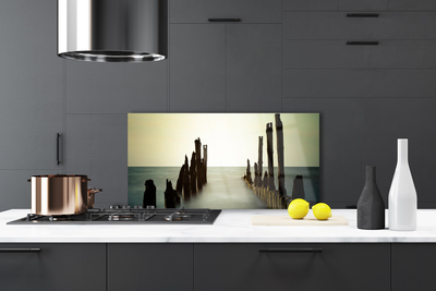 Painel vidro cozinha Paisagem do Mar e do Sol