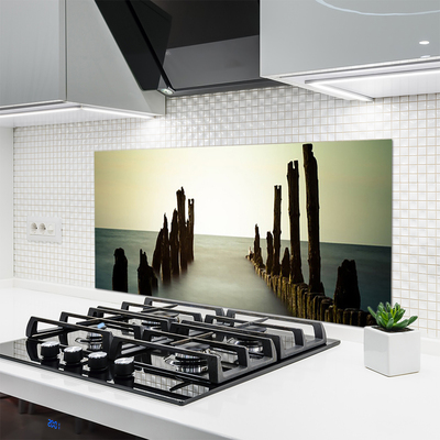 Painel vidro cozinha Paisagem do Mar e do Sol