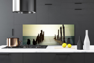 Painel vidro cozinha Paisagem do Mar e do Sol