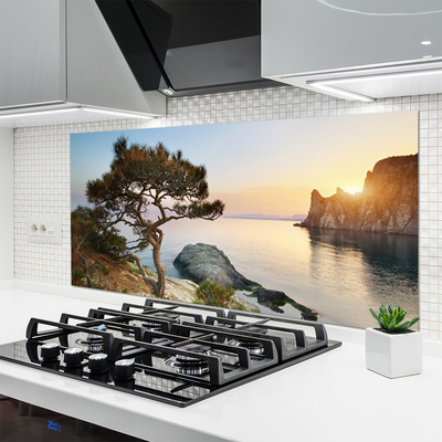 Painel cozinha Paisagem de árvores de lago