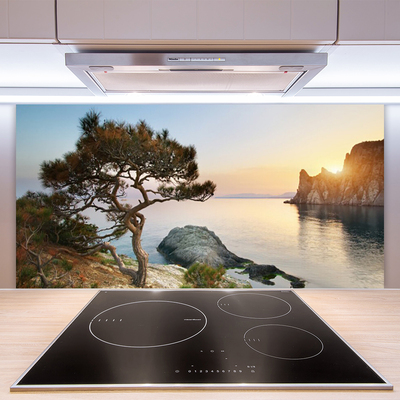 Painel cozinha Paisagem de árvores de lago