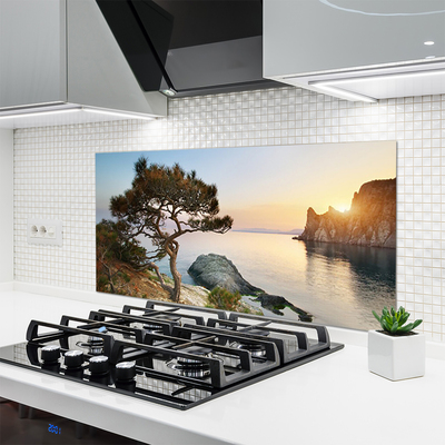 Painel cozinha Paisagem de árvores de lago