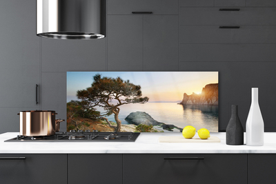 Painel cozinha Paisagem de árvores de lago