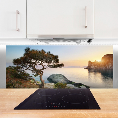 Painel cozinha Paisagem de árvores de lago