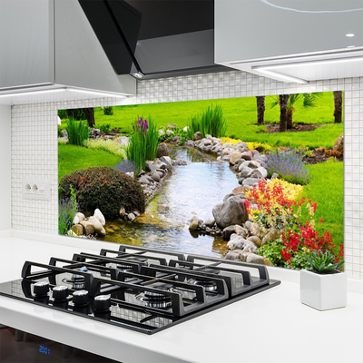 Painel cozinha Jardim Lago Natureza