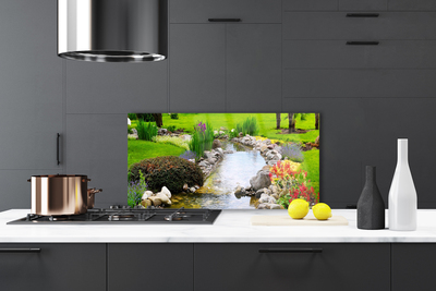 Painel cozinha Jardim Lago Natureza