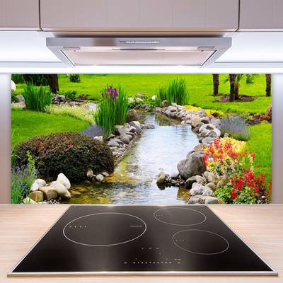 Painel cozinha Jardim Lago Natureza