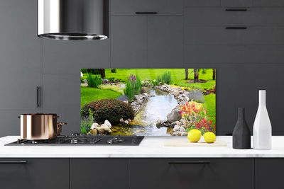 Painel cozinha Jardim Lago Natureza