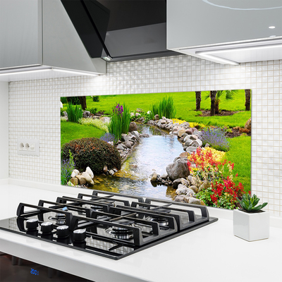 Painel cozinha Jardim Lago Natureza