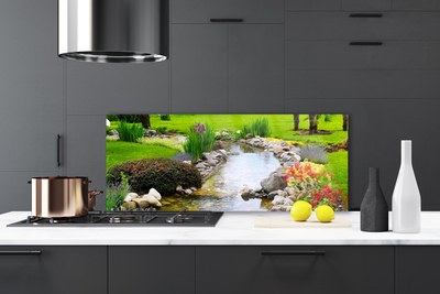 Painel cozinha Jardim Lago Natureza