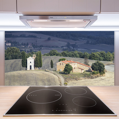 Painel cozinha Paisagem de árvores de prado