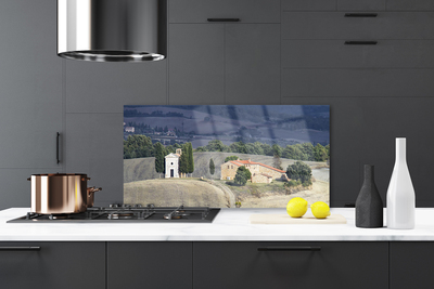 Painel cozinha Paisagem de árvores de prado