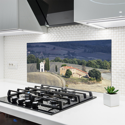 Painel cozinha Paisagem de árvores de prado