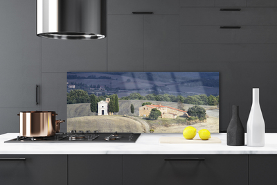 Painel cozinha Paisagem de árvores de prado