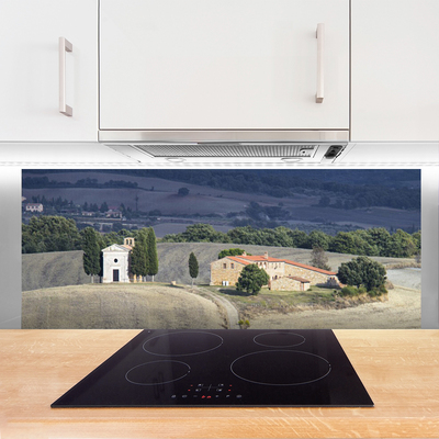 Painel cozinha Paisagem de árvores de prado