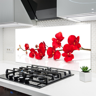 Painel vidro cozinha Flores Planta Natureza