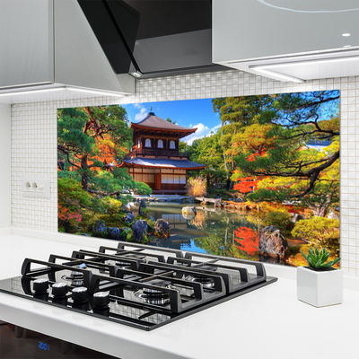 Painel cozinha Paisagem de jardim do Japão