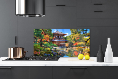 Painel cozinha Paisagem de jardim do Japão